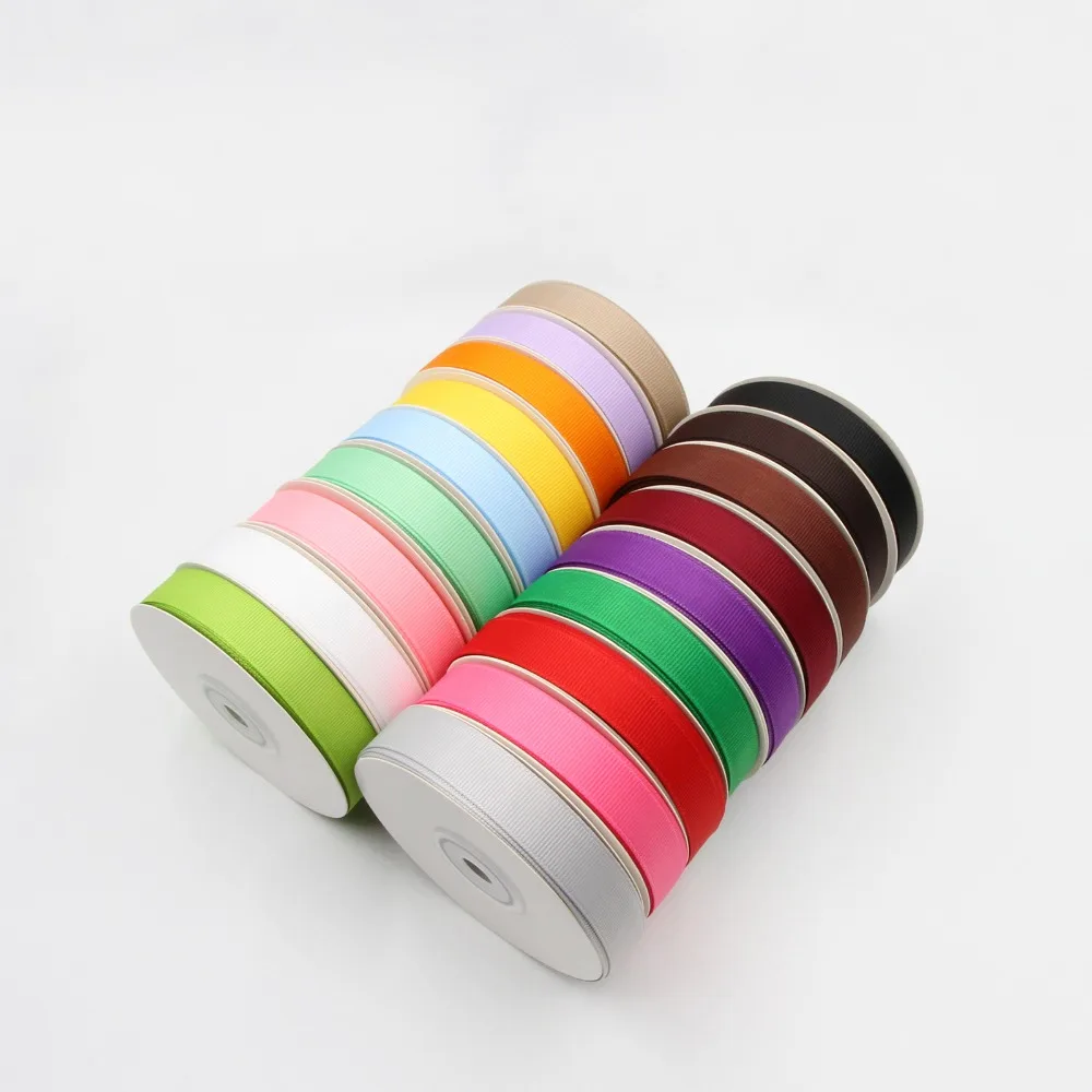 

6 9 16 19 25 38mm 20 yards/lot Grosgrain Ribbon for Handmade DIY Dress Accessory House Wedding Decoration