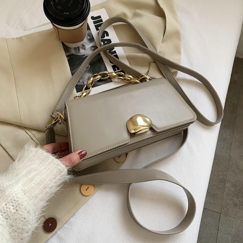 

High Quality Ladies Shoulder Messenger Bag Small Square Bag 2021 New Korean Version Chain Handbag Net Red Chain Small Bag Female