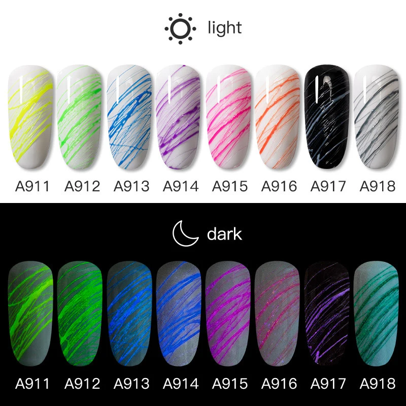 DIY Nail Art Beauty Varnish Painting New Nail Spider Gel Luminous Effect Draw Line UV LED Nail Polish For Manicure Silk Spider