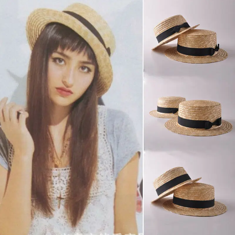 Шляпа от солнца Соломенная унисекс складная пляжная шапка с широкими полями для