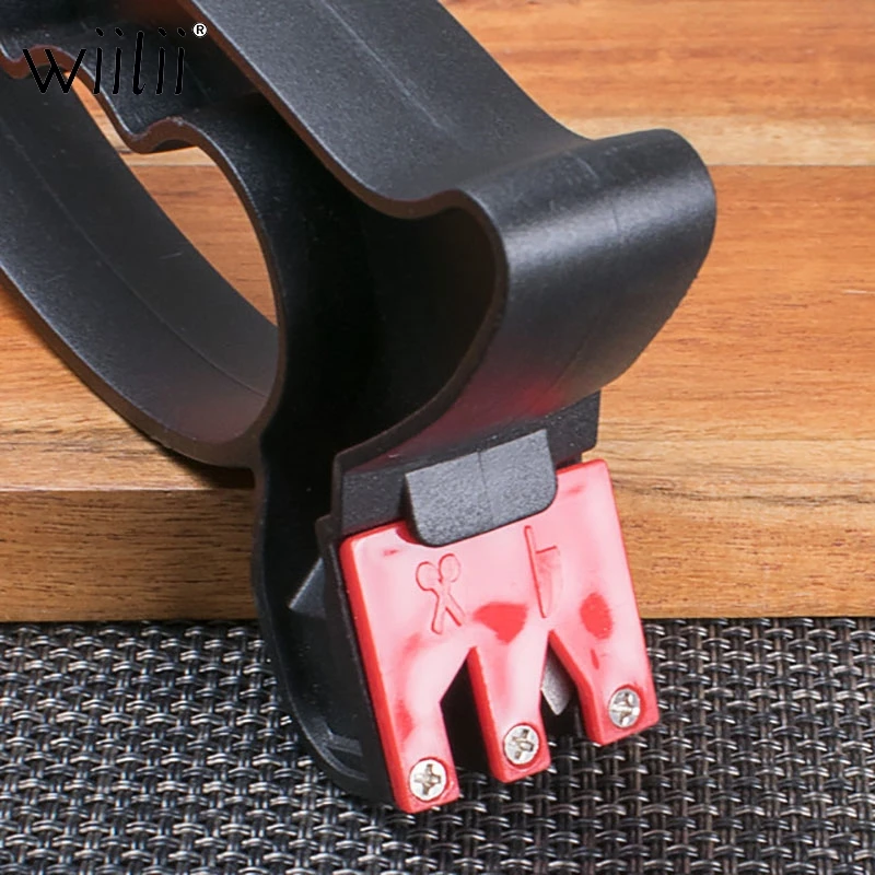 Wiilii 2 в 1 точилка для ножей карманный нож ножничный лезвия ножа идеальный