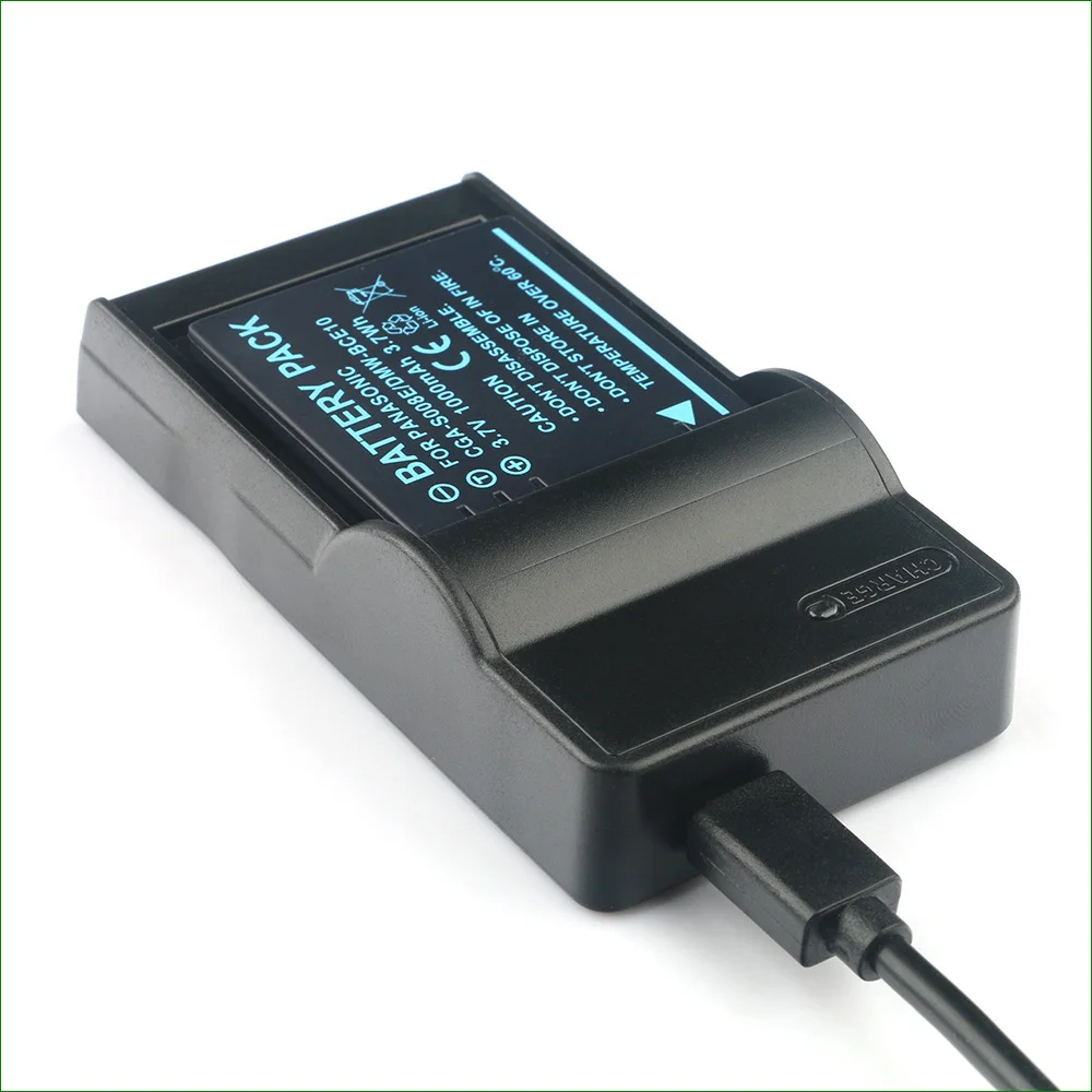 Зарядное устройство для аккумуляторов Panasonic DMW-BCE10 CGA-S008 Lumix DMC-FS3 DMC-FX37 DMC-FX35 DMC-FX520