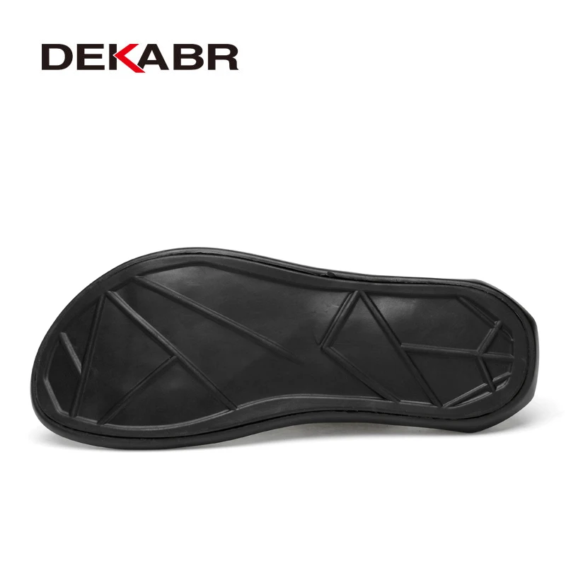 Мужские брендовые сандалии DEKABR желто коричневые модные слиперы из натуральной