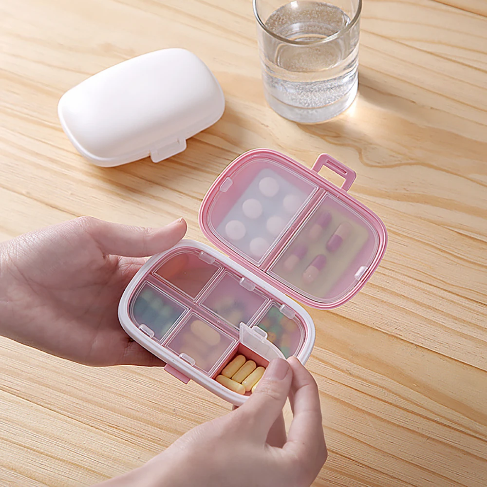 8 ячеек коробка для таблеток держатель лекарств пшеничной соломы бутылка печени