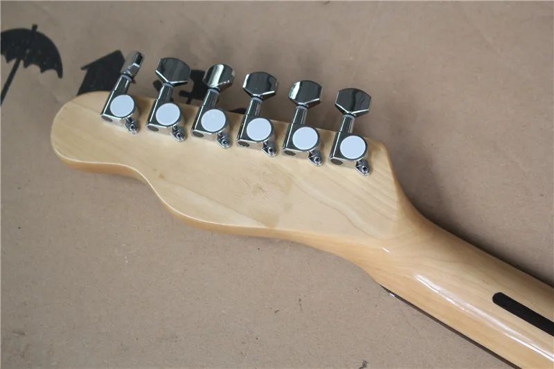 

High quality customized jazz electric guitar, white, red guard plate, can be customized as required, free shipping