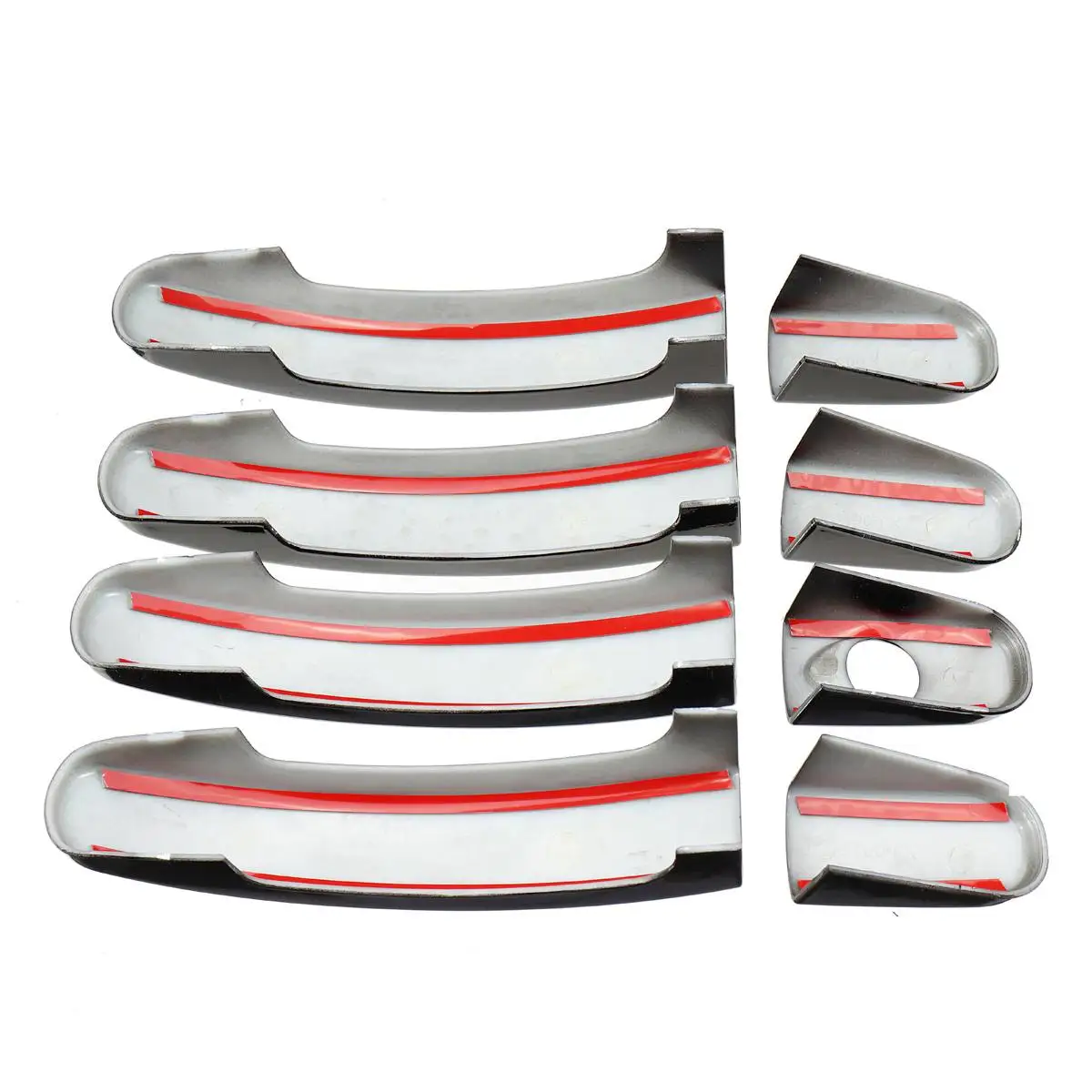 8 шт./комплект АБС пластик глянец черное Углеволокно 4 крышки ручки двери для Ford