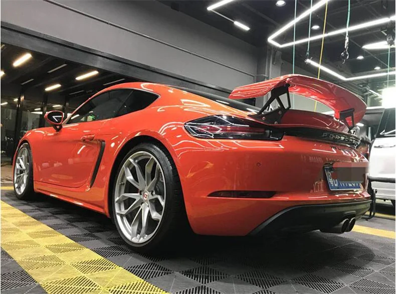 Спойлер для Porsche 718 Cayman Boxster 2016 2017 2018 2019 2020 2021 2022 Высокое качество FRP праймер крыла