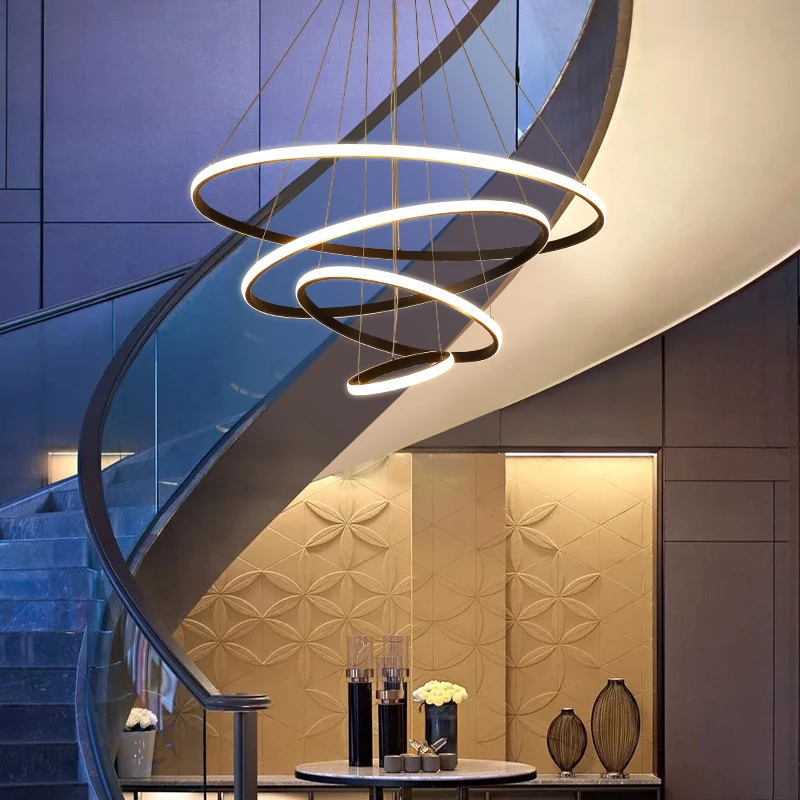 Креативный современный домашний светодиодный белый подвесной светильник Черный