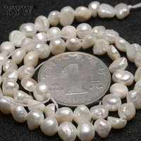 6 7mm irregular cultured baroque freshwater pearl beads natural for diy or handmade jewerly white sold per 13 inch strand