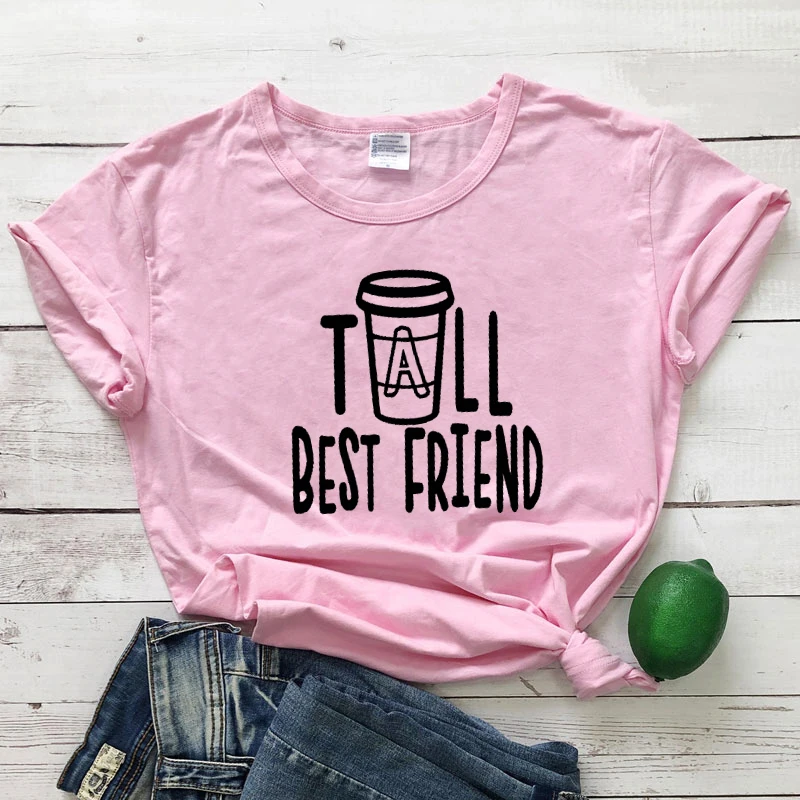 Короткая футболка с принтом лучшего друга женские милые летние Забавные