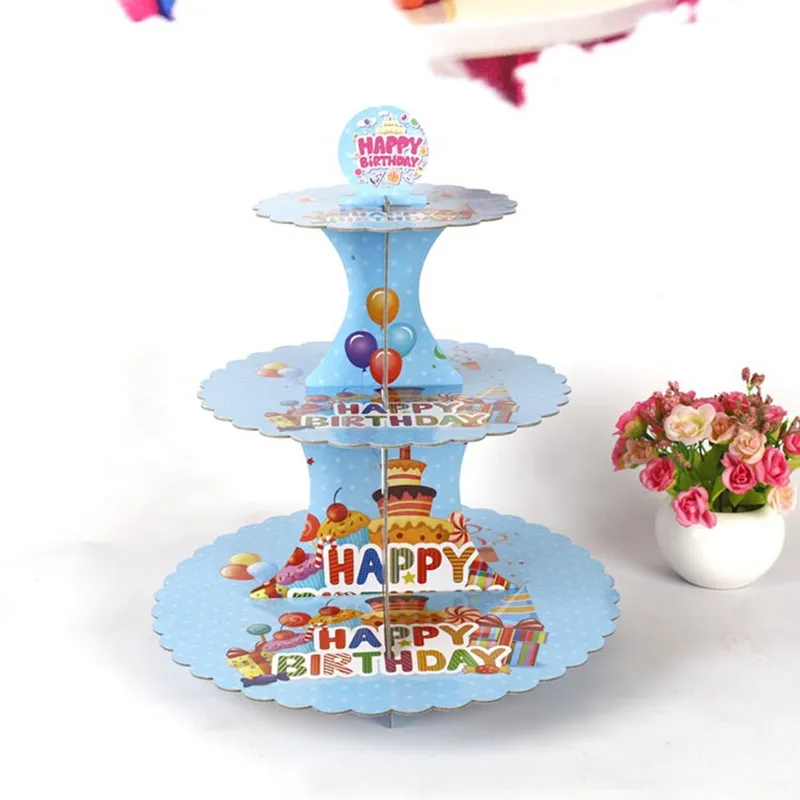 

Colored Flowers Happy Birthday Cake Topper Golden Acrylic Birthday Party Dessert Decoration For Baby Shower Baking Supplies