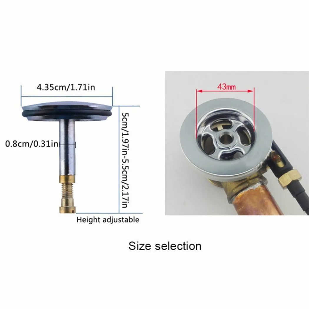 43 мм Выдвижная заглушка для ванны сменная раковины плоское уплотнение сливной
