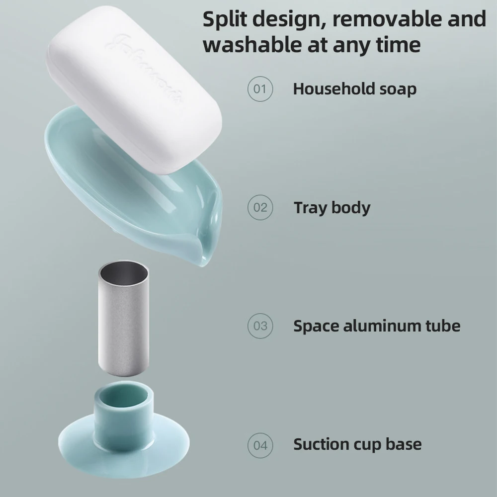 Коробка для мыла в форме листа дренаж держатель ванной комнаты тарелка хранения