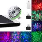 Дискотечный шар с питанием от USB, сценический светильник RGB, сценический декоративный проектор, 4 цвета, светодиодный шар с бусинами, вечерние, праздничные, для Android