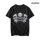 Футболка Мужскаяженская оверсайз с коротким рукавом и принтом в готическом стиле