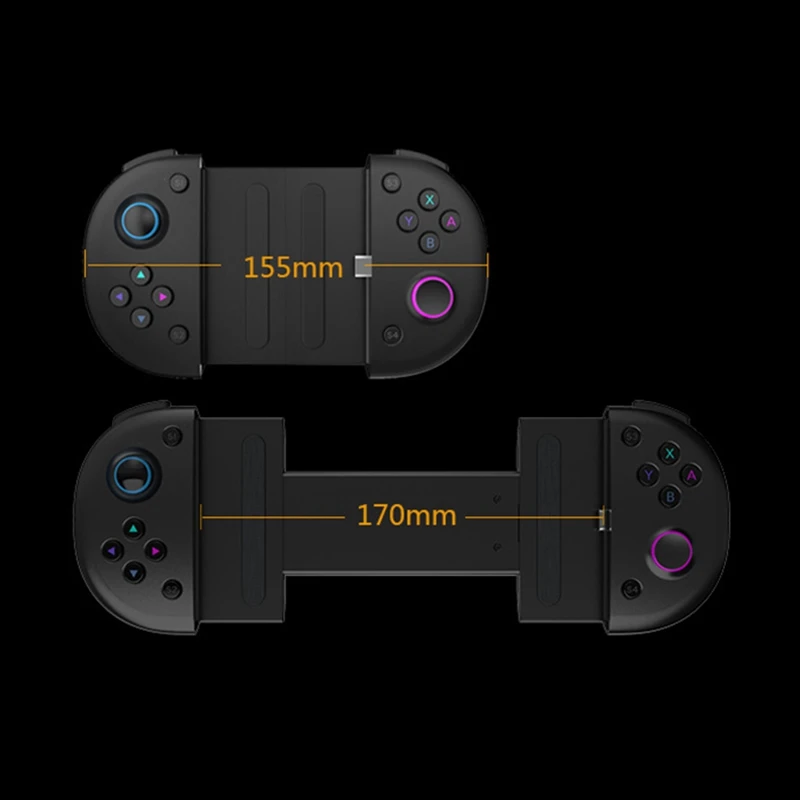 

New Game Controller with Type C Fast Charging +Telescope Phone Holder Portable Game Handle Joystick Sensitive No Vibration