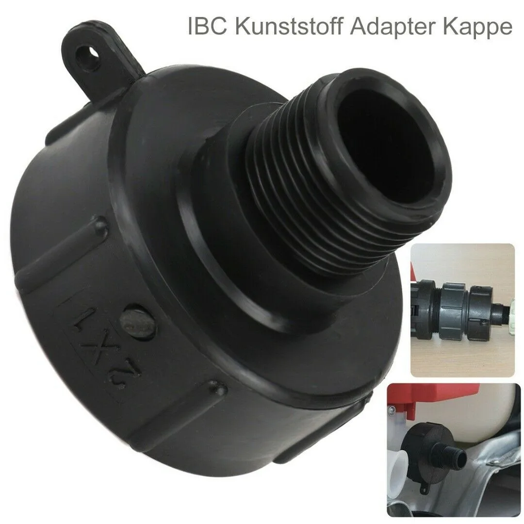

Plastic Thread IBC Water Tank Adapter Garden Fittings Replacement For IBC Containers Drain Connector S60x6x1"