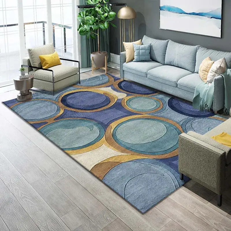 

Carpet Rug For Living Room Printing 3D Geometric Wood Floor Rug Non-slip Antifouling Carpet For Bedroom Parlor Factory Supply