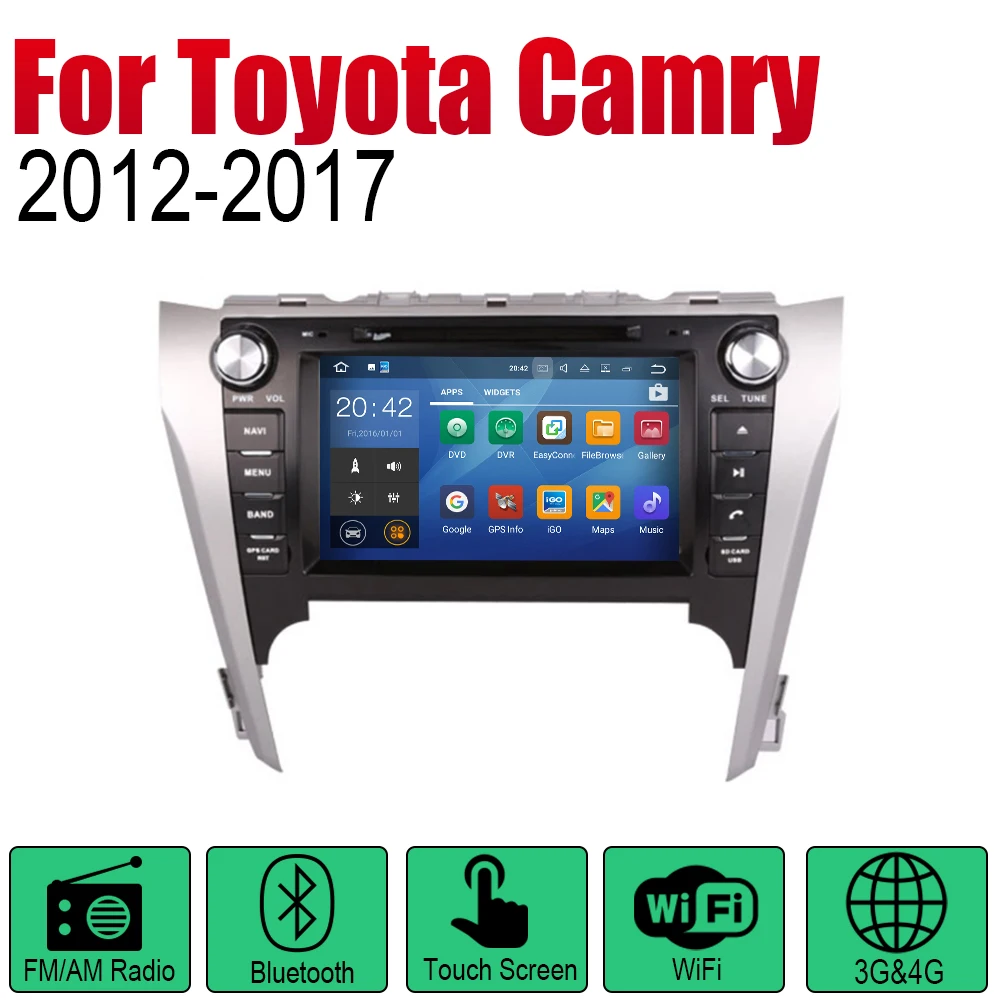 Автомобильный DVD-плеер ZaiXi Android GPS Navi для Toyota Camry 2012 ~ 2017 плеер с навигацией Wi-Fi Bluetooth