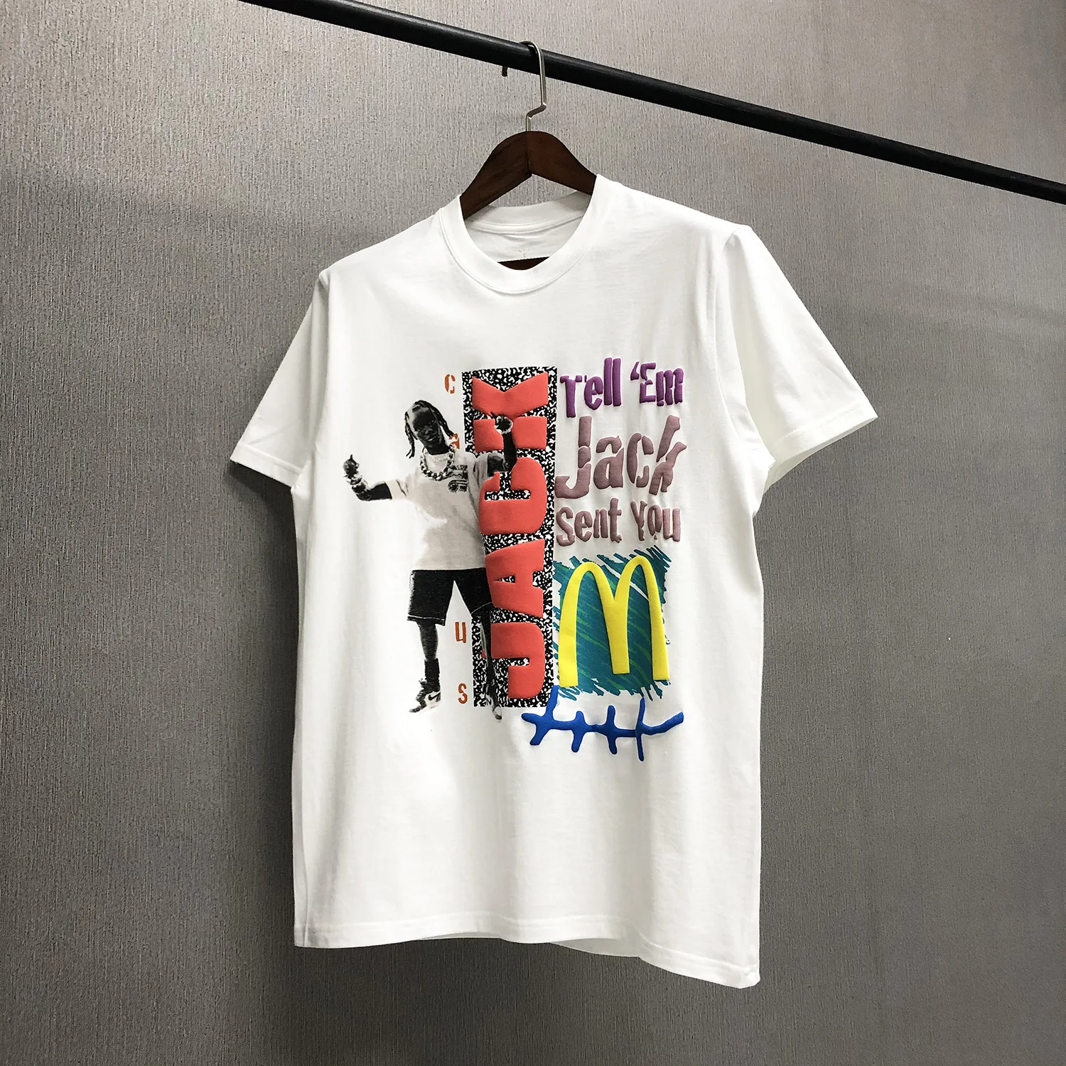 

American Famous High Street Brand Men Women T-shirt Tops Travis Scott 100% Cotton Streetwear Oversized T-shirts