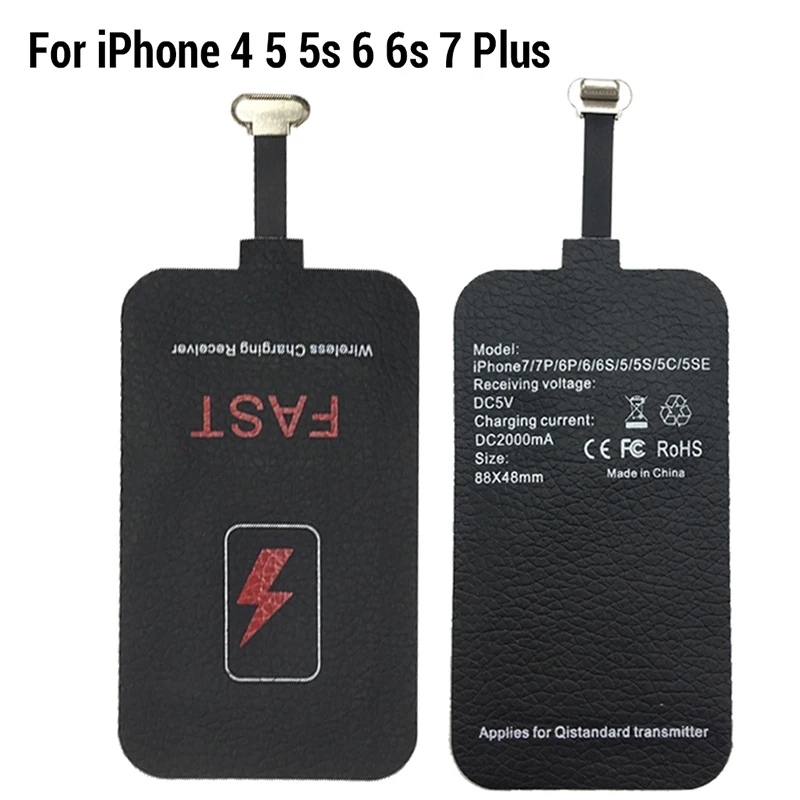 Qi Быстрое беспроводное зарядное устройство приемник катушка Коврик Micro usb тип A B Тип C беспроводной зарядный адаптер коврик для iPhone 7 6 Plus 5 5S 5C