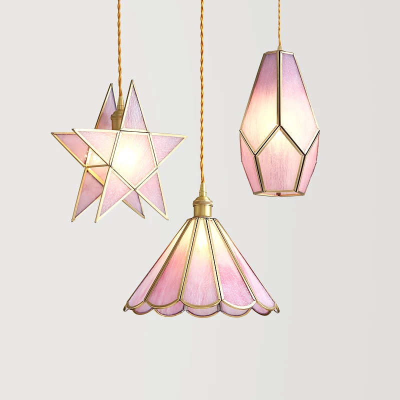 

Медная Подвесная лампа в стиле ретро, подвесные светильники для детской, принцессы, спальни, ресторана, барной стойки, магазина, столовой