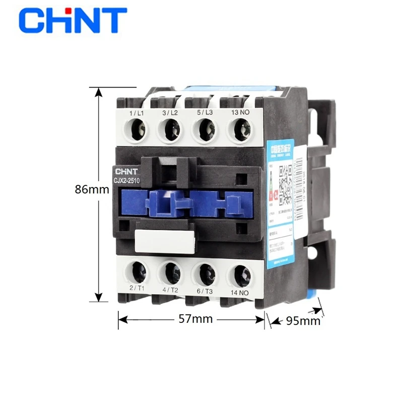 Оригинальные CHINT CJX2 2510 1NO контактор переменного тока 25a напряжение катушки 380 В 220