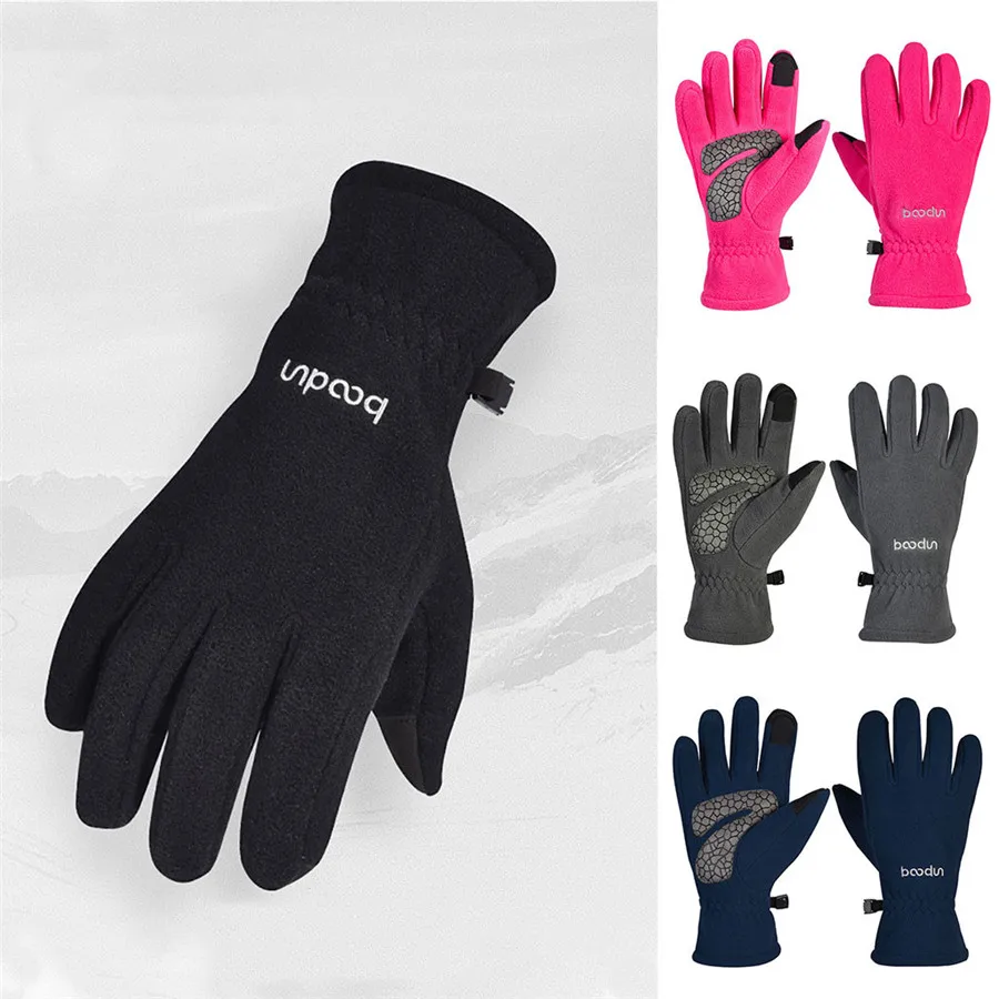 Ветрозащитные Нескользящие теплые перчатки Bodun с пальцами для сенсорного экрана