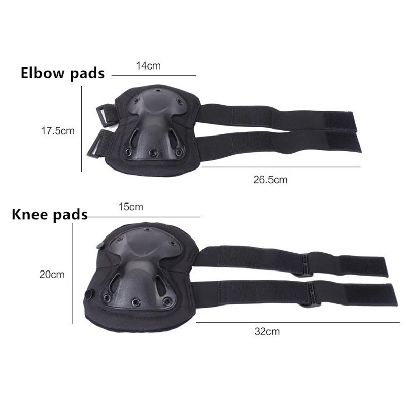 Tactical Knee Pads Military Airsoft Combat Elbow Gear Hunting Paintball Skate Scooter Protective Work Safety | Спортивные