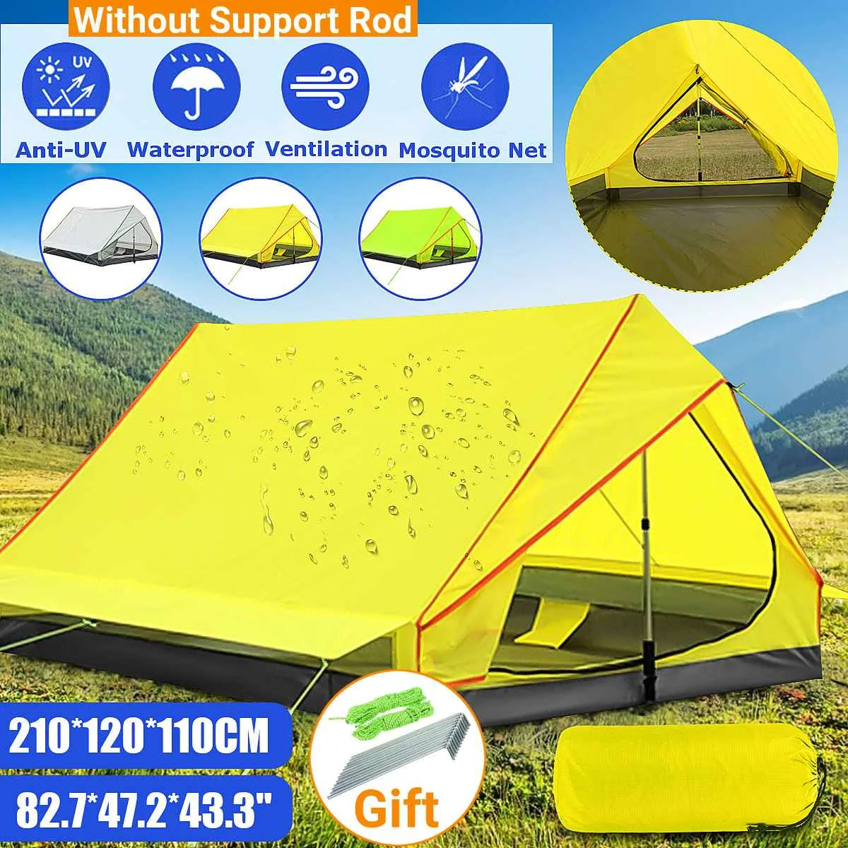 

1-2 Person Ultralight Summer Double Door Mesh Tent Outdoor Camping Hiking Tent Repellent Net Tent Backpacking Tents