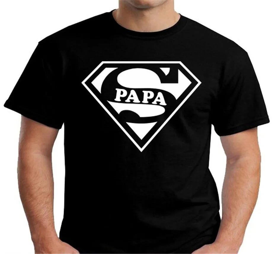 Супер папа смешной Дедушка отцов День рождения Рождественский подарок футболка