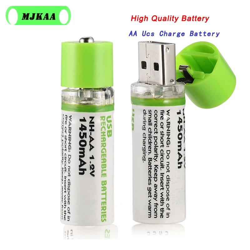4 шт. оригинальный AA 1 5 V 1450mAh USB быстрая зарядка Li po аккумуляторная батарея