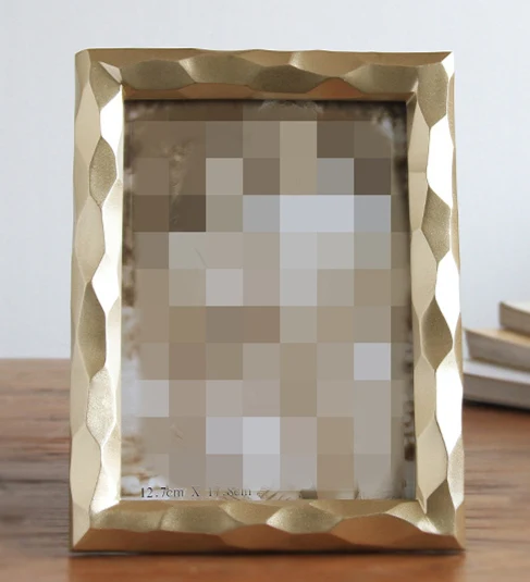 8inch rectangle gold Овальные прямоугольные фоторамки золотого и серебристого цвета, Фоторамки из смолы, фоторамки для домашнего декора на столе, фоторамки - Цвет: 8inch rectangle gold