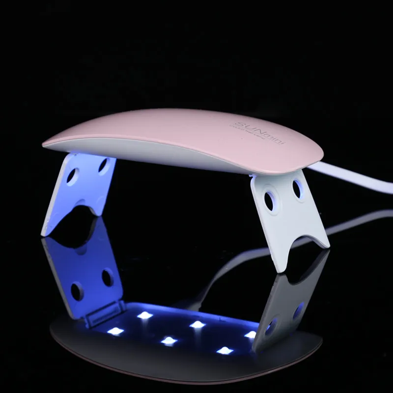 Мини Портативный профессиональный светодиодный УФ светильник 6 Вт Сушилка для