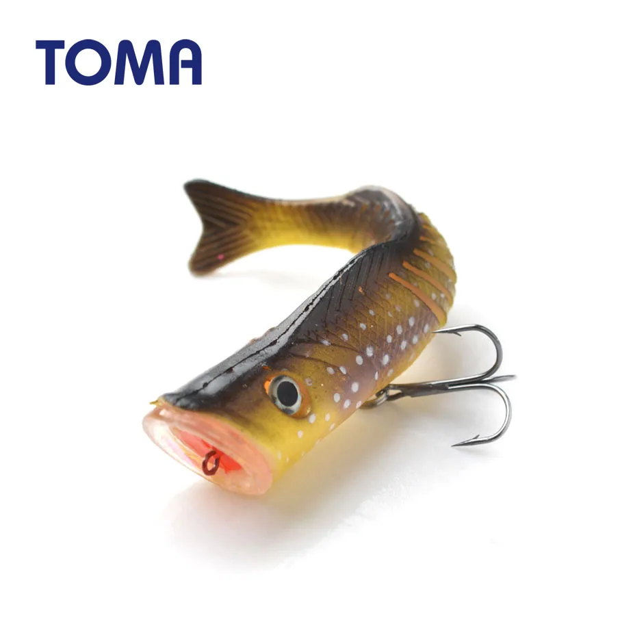 Мягкие рыболовные приманки TOMA 1 шт. плавающие пластиковые 110 мм 17 г с шариком и