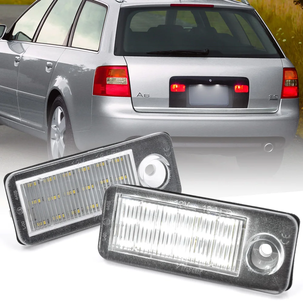 

2 шт. для Audi A6 C5 B4 Avant Wagon 1997-2005 Audi RS6 RS6 Plus 2003-2005 светодиодный номерной знак светильник ЗАМЕНИТЬ OEM #4B9943021