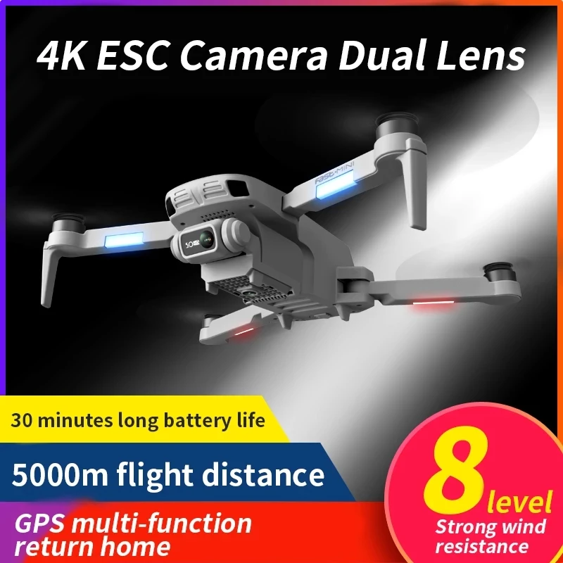 

2021 New F8 drone 4K professional HD dual camera fast mini dron with gesture control function 5G Wifi FPV GPS flight 30 minutes