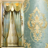 luxury european curtain living room luxury atmosphere villa simple european bedroom shade curtain product customization