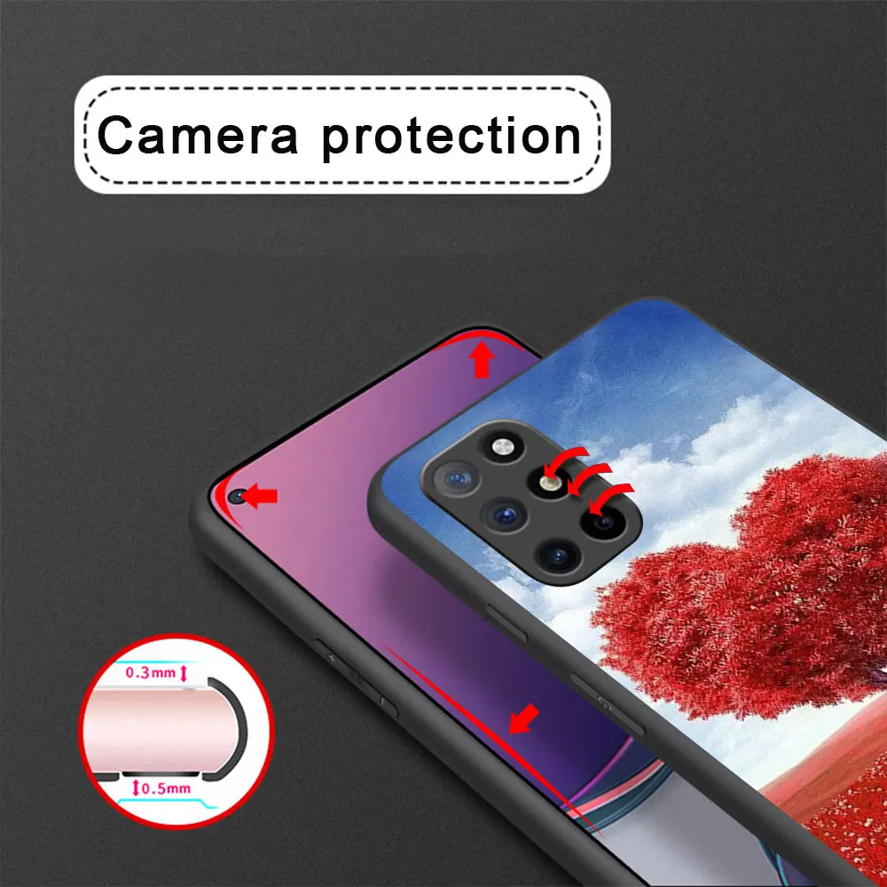 

Heart Stone Cover for Oneplus 8 8T 9 9R 7 7T 6 6T Pro Nord N10 N100 Phone Cases For1+8 1+7 1+6 1+9 1+9R Black TPU Phone Cases