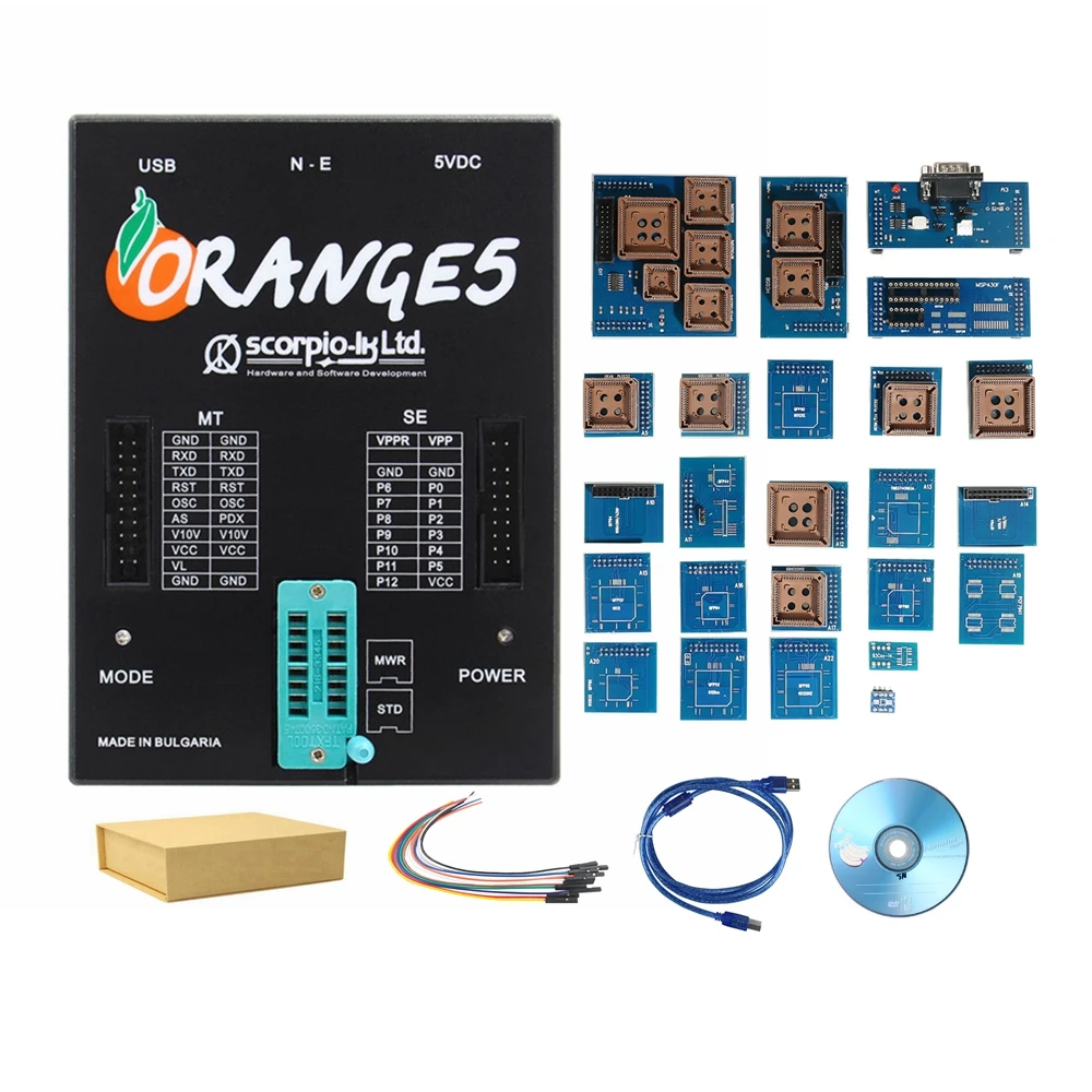 Full Set Новейший OEM Orange5 с полным адаптером профессиональный полный пакет оборудования+ Расширенная функция программного обеспечения оранжевый 5 с русским - Цвет: Full Set