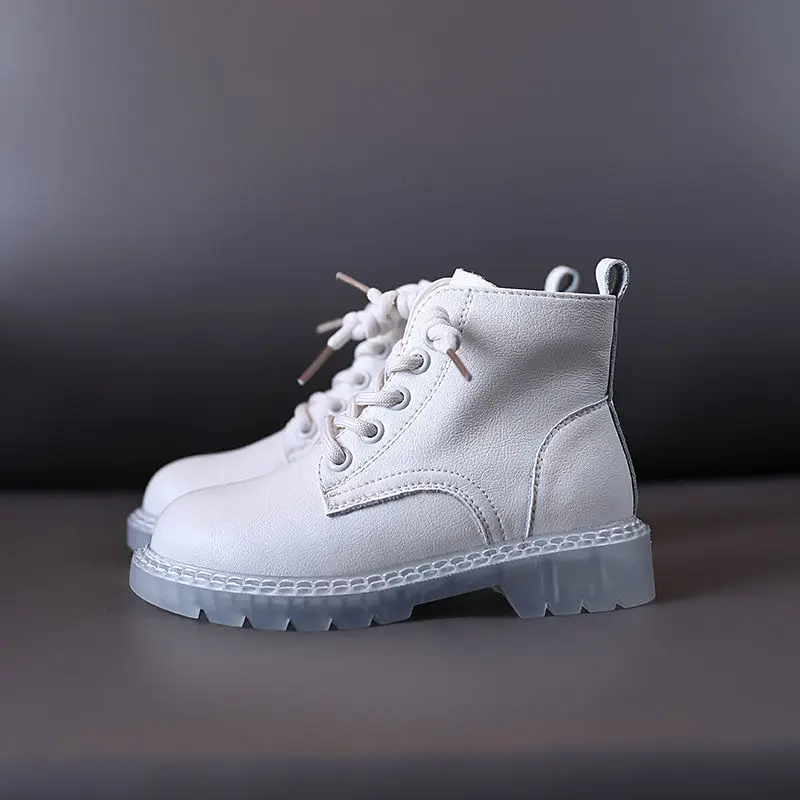 Детская повседневная обувь Осень-зима Ботинки Martin модная кожаная для мальчиков