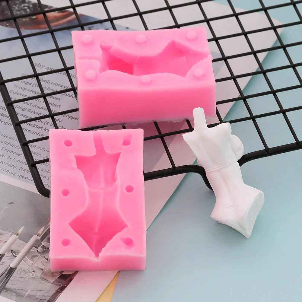 Кукла средства ухода за кожей 3D силиконовая форма для фонданов, шоколада для декорирования торта глины пресс-форма для мужские и женские DIY Инструменты для выпечки для свадьбы