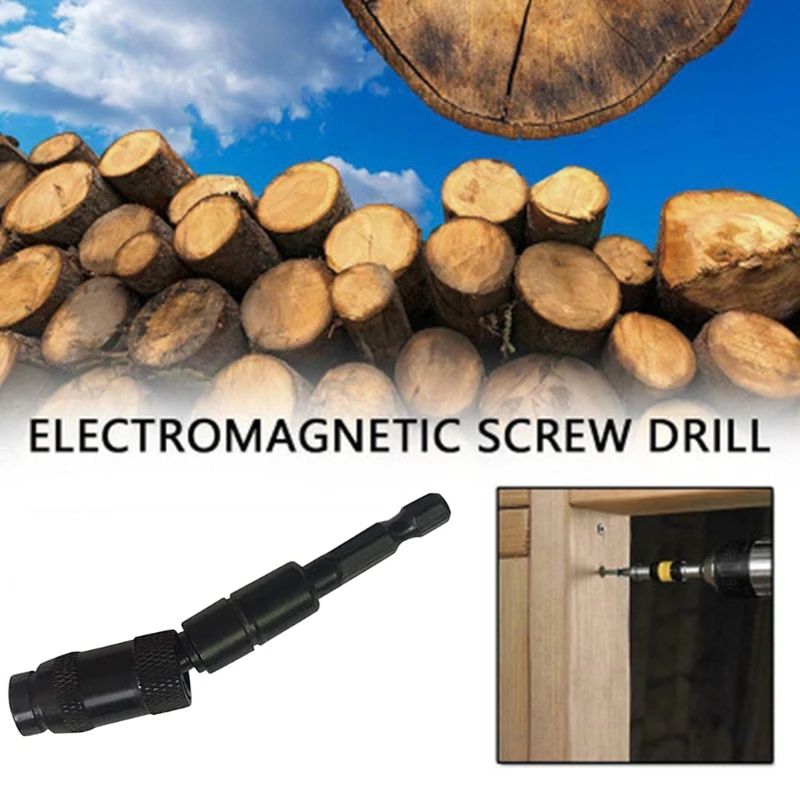 

1/4" Magnetic Screw Drill Tip Drive Guide Drill Bit Extension Drill Screw Tool Quick Change Locking Bit Holder