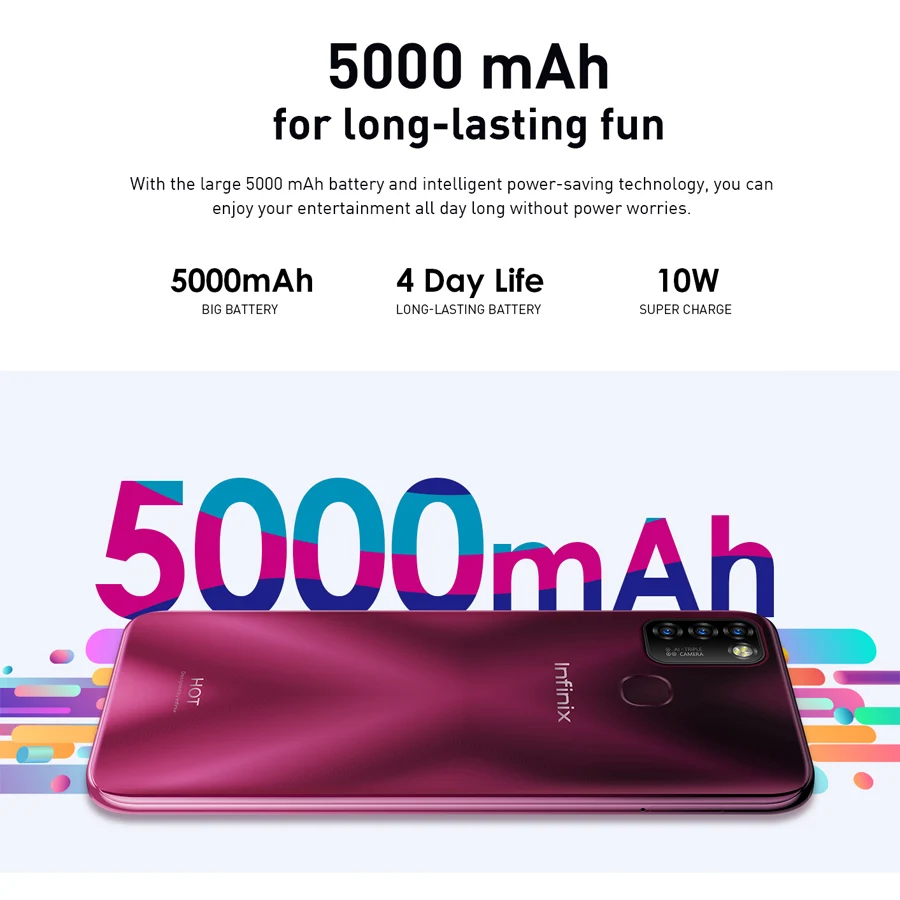 Глобальная версия Infinix Горячая 10 Lite X657C 6 &quot&quot HD + 2 Гб оперативной памяти 32