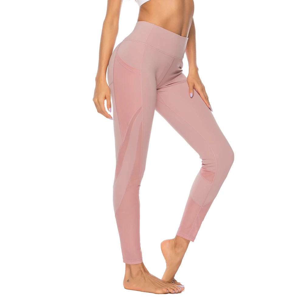 Леггинсы для йоги с карманами женские спортивные штаны бега леггинсы Стрейчевые