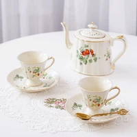 retro butterfly coffee cup and saucer ceramic tea cup luxury afternoon tea cups home set milk cups with spoon water mug tazas