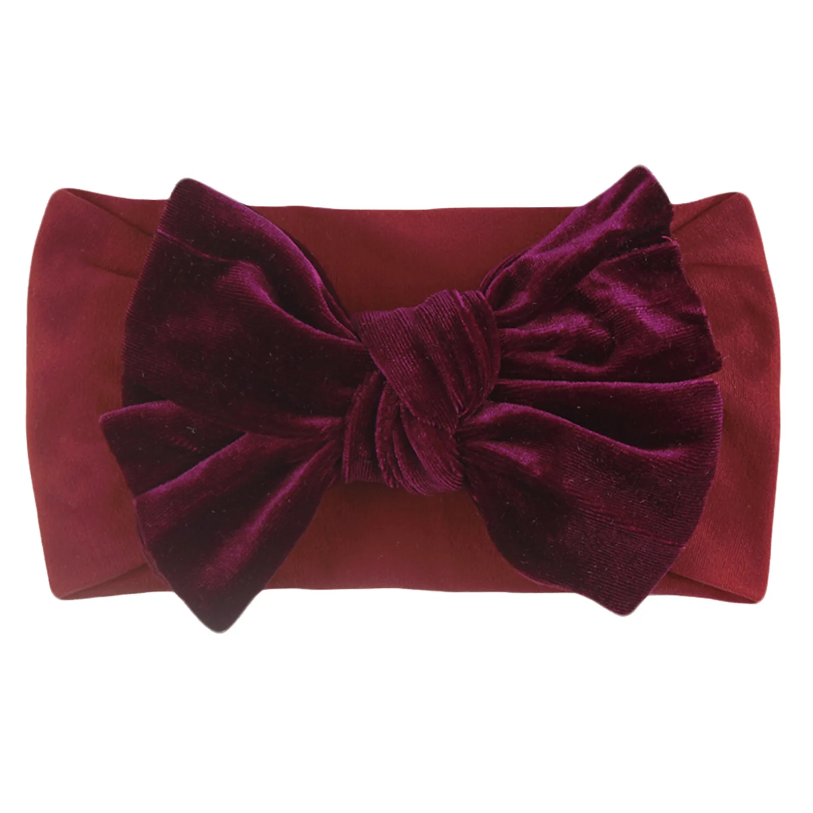 

Kids Headwear Girls Baby Solid Velvet Bow Headband Hair Band Bowknot Accessories Headwear Infant Girls
