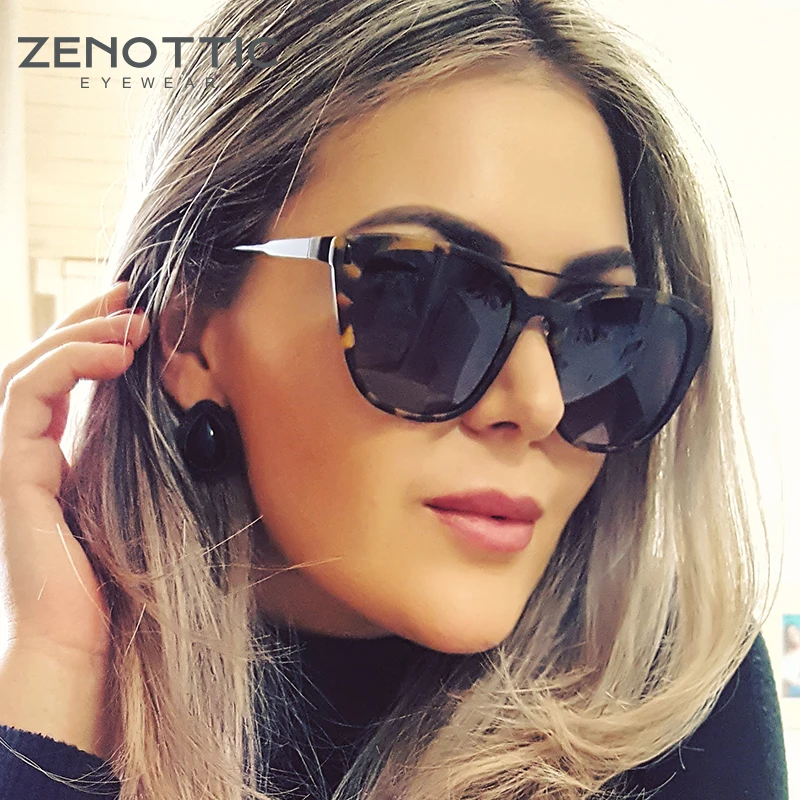 ZENOTTIC, поляризационные солнцезащитные очки для женщин, черепаховая оправа, очки, антибликовые, модные очки, женские очки, линзы Polaroid BT6306