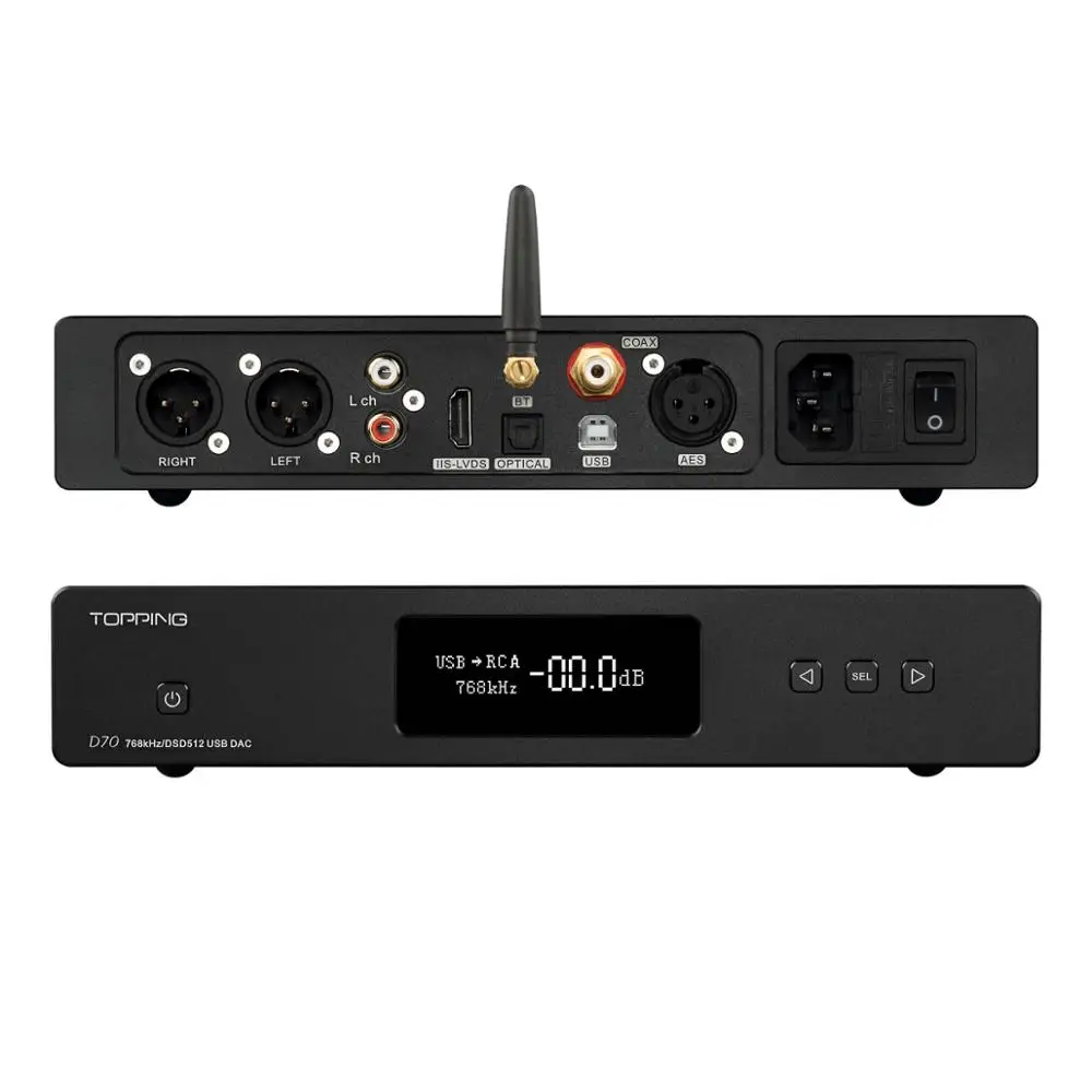 Полный сбалансированный Bluetooth DAC AK4118 приемник Topping D70 2 * AK4497 XMOS XU208 DSD512 оригинальный