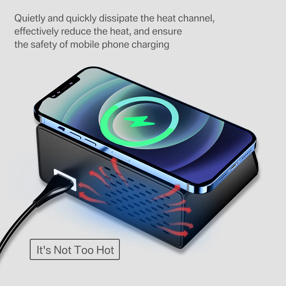 Беспроводное зарядное устройство ASOMETECH Quick Charge 3.0 с поддержкой быстрой зарядки + 8